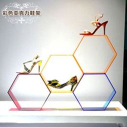 彩色五環鞋店 亞克力創意陳列，塑造專業品牌形象